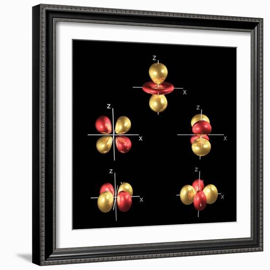 3d Electron Orbitals-Dr. Mark J.-Framed Premium Photographic Print