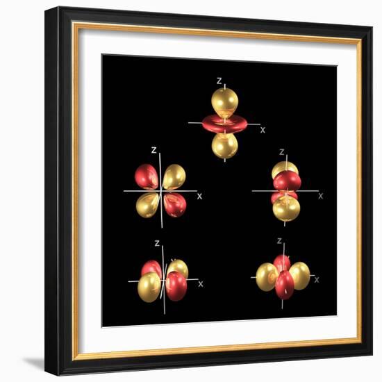 3d Electron Orbitals-Dr. Mark J.-Framed Premium Photographic Print