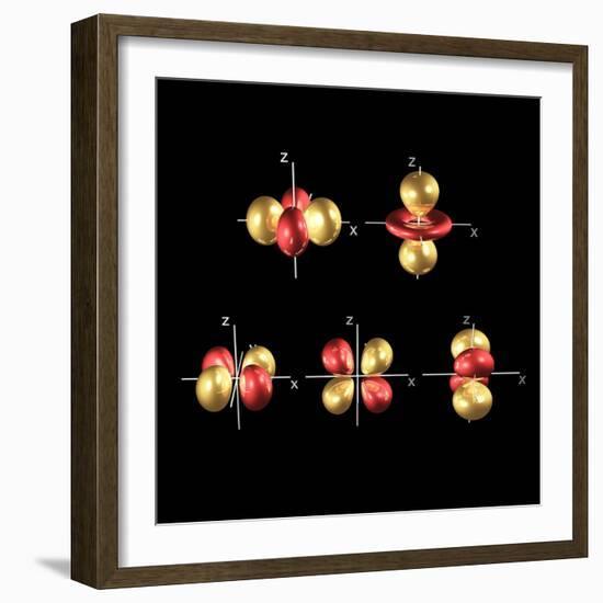 3d Electron Orbitals-Dr. Mark J.-Framed Premium Photographic Print