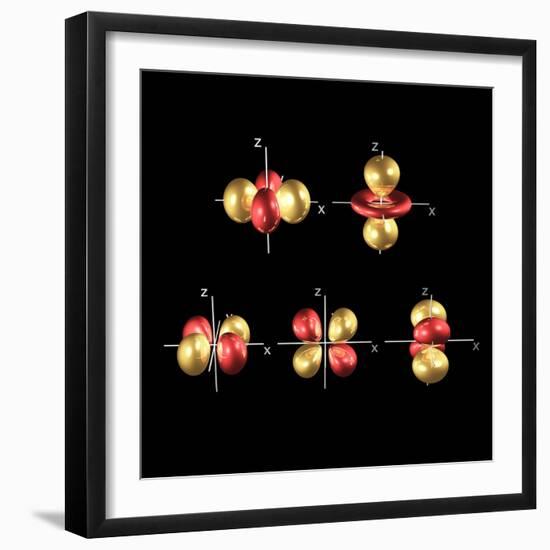 3d Electron Orbitals-Dr. Mark J.-Framed Premium Photographic Print