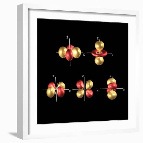 3d Electron Orbitals-Dr. Mark J.-Framed Premium Photographic Print