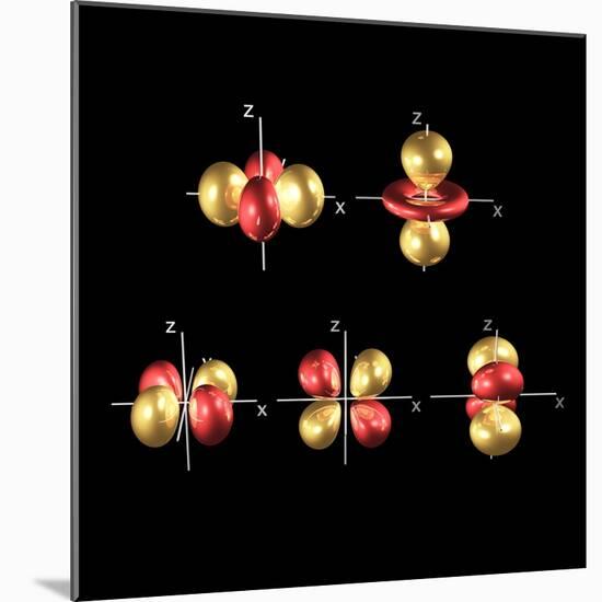 3d Electron Orbitals-Dr. Mark J.-Mounted Premium Photographic Print