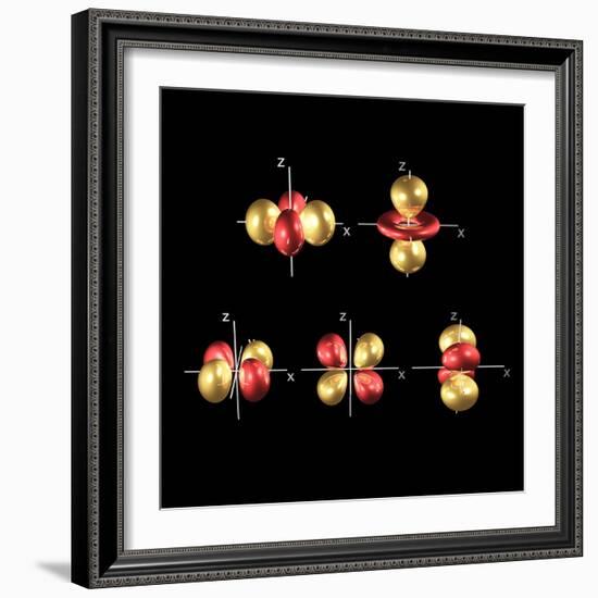 3d Electron Orbitals-Dr. Mark J.-Framed Premium Photographic Print