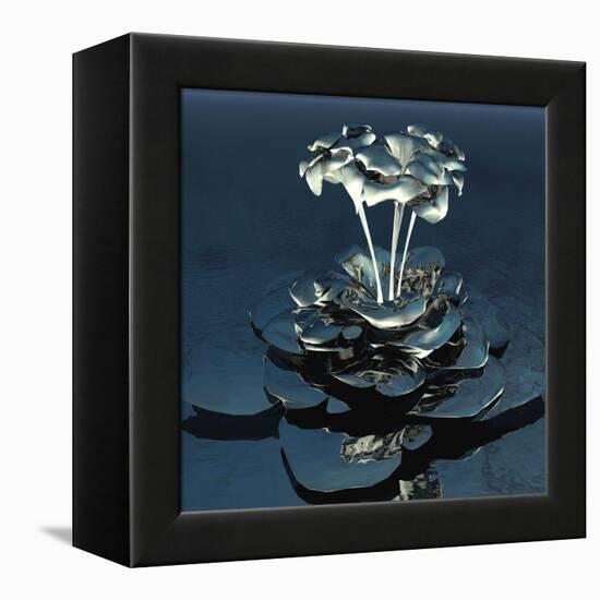 3D Flower-kjolak-Framed Stretched Canvas