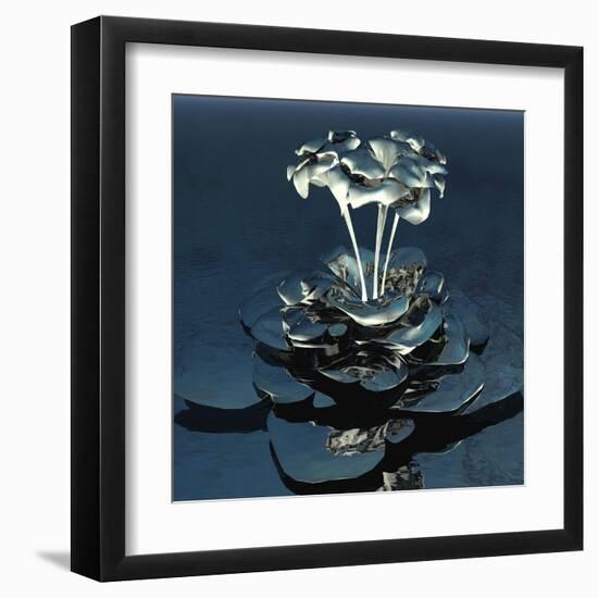 3D Flower-kjolak-Framed Art Print