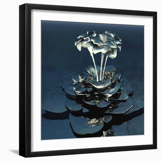 3D Flower-kjolak-Framed Art Print