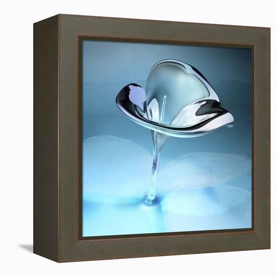 3D Glass Flower-kjolak-Framed Stretched Canvas