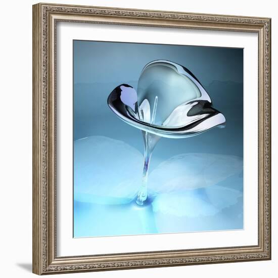 3D Glass Flower-kjolak-Framed Art Print