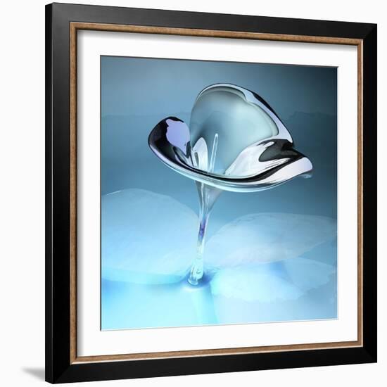 3D Glass Flower-kjolak-Framed Art Print