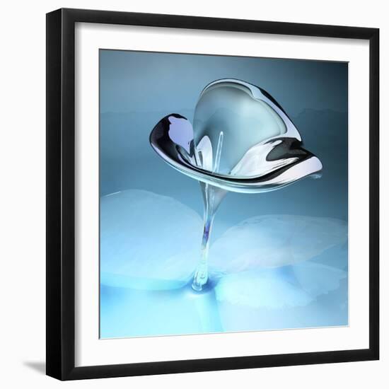 3D Glass Flower-kjolak-Framed Art Print