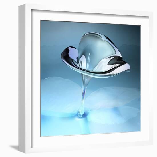 3D Glass Flower-kjolak-Framed Art Print