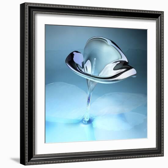 3D Glass Flower-kjolak-Framed Art Print