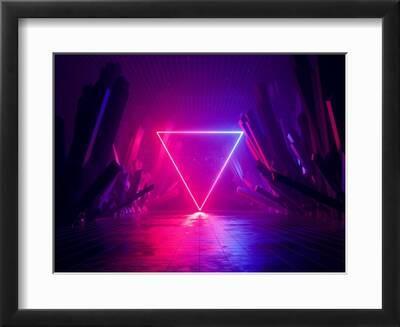 Fine Art Print Neon white (32)-t - Abstract - Surrealism