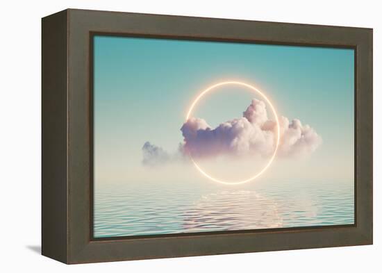 3d render, abstract geometric background-Maksim Loginov-Framed Stretched Canvas