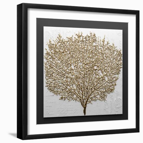 3D Render Picture in Gold Coral-deckorator-Framed Art Print