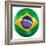 3D Rendering Of A Brazilian Soccer Ball Isolated On A White Background-zentilia-Framed Art Print