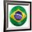 3D Rendering Of A Brazilian Soccer Ball Isolated On A White Background-zentilia-Framed Art Print