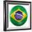 3D Rendering Of A Brazilian Soccer Ball Isolated On A White Background-zentilia-Framed Art Print