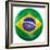 3D Rendering Of A Brazilian Soccer Ball Isolated On A White Background-zentilia-Framed Art Print