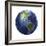 3D Rendering of Planet Earth, Centered on North America and South America-null-Framed Art Print