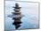 3D Rendering of Zen Stones in Water with Reflection - Peace Balance Meditation Relaxation Concept-f9photos-Mounted Photographic Print