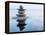 3D Rendering of Zen Stones in Water with Reflection - Peace Balance Meditation Relaxation Concept-f9photos-Framed Premier Image Canvas
