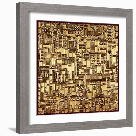 3D Wall Art Gold Picture Modern-deckorator-Framed Premium Giclee Print