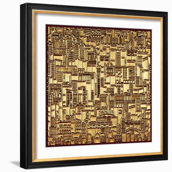 3D Wall Art Gold Picture Modern-deckorator-Framed Premium Giclee Print