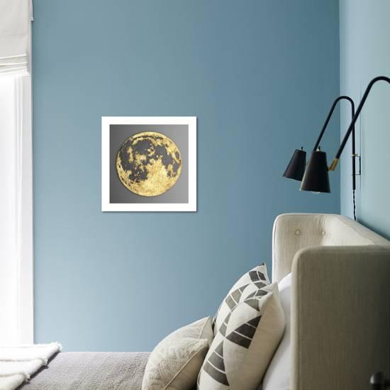3d Wall Art Picture Modern Moon Gold Art Print Deckorator Art Com