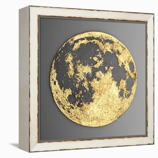 3D Wall Art Picture Modern Moon Gold-deckorator-Framed Stretched Canvas