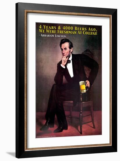 4 Beers and 4000 Years Ago-null-Framed Art Print