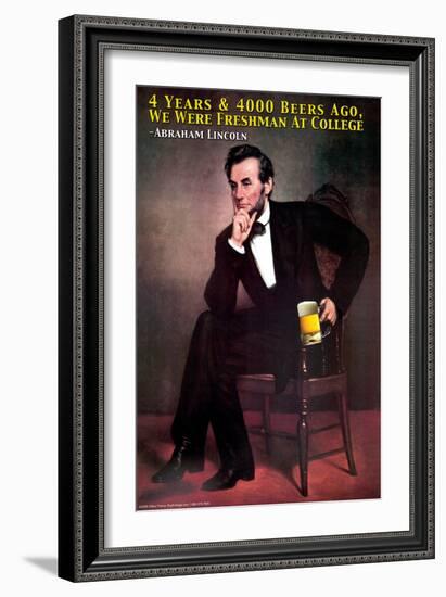 4 Beers and 4000 Years Ago-null-Framed Art Print