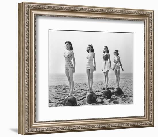 4 Girls Standing Tall-null-Framed Premium Giclee Print