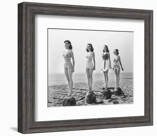 4 Girls Standing Tall-null-Framed Premium Giclee Print