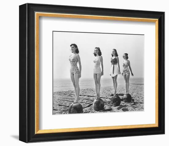 4 Girls Standing Tall-null-Framed Premium Giclee Print