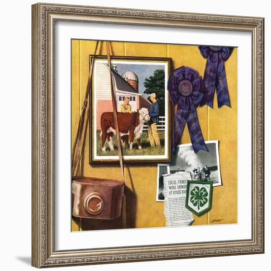 "4-H Momentos,"April 1, 1950-John Atherton-Framed Giclee Print