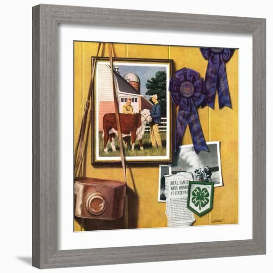 "4-H Momentos,"April 1, 1950-John Atherton-Framed Giclee Print