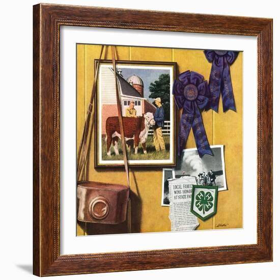 "4-H Momentos,"April 1, 1950-John Atherton-Framed Giclee Print