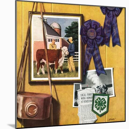 "4-H Momentos,"April 1, 1950-John Atherton-Mounted Giclee Print