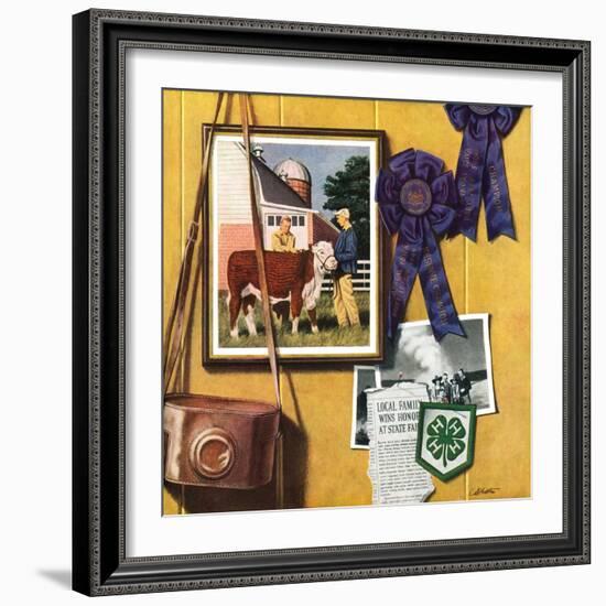 "4-H Momentos,"April 1, 1950-John Atherton-Framed Giclee Print