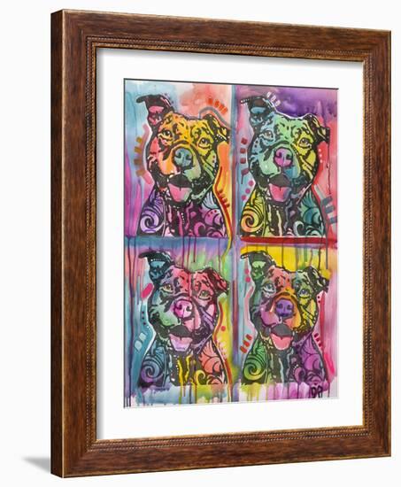 4 Happy Pittbulls-Dean Russo-Framed Giclee Print