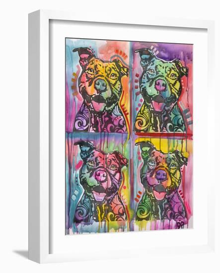 4 Happy Pittbulls-Dean Russo-Framed Giclee Print