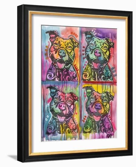4 Happy Pittbulls-Dean Russo-Framed Giclee Print