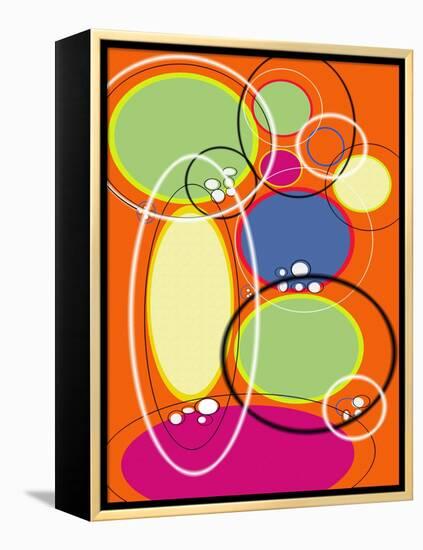 4 of 6 Abstract Art Retro Funk-Ricki Mountain-Framed Stretched Canvas