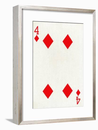 4 of Diamonds from a deck of Goodall & Son Ltd. playing cards, c1940-Unknown-Framed Giclee Print