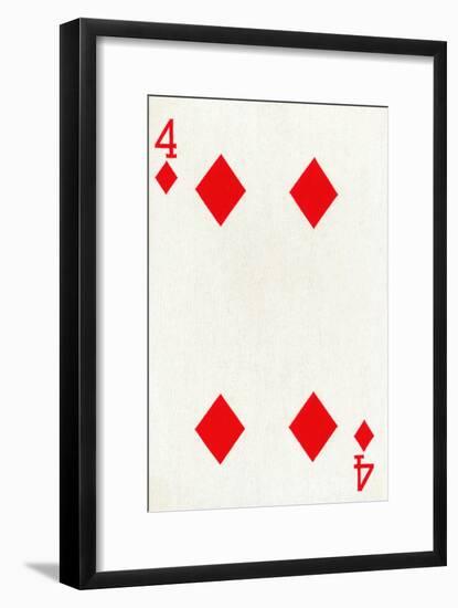 4 of Diamonds from a deck of Goodall & Son Ltd. playing cards, c1940-Unknown-Framed Giclee Print