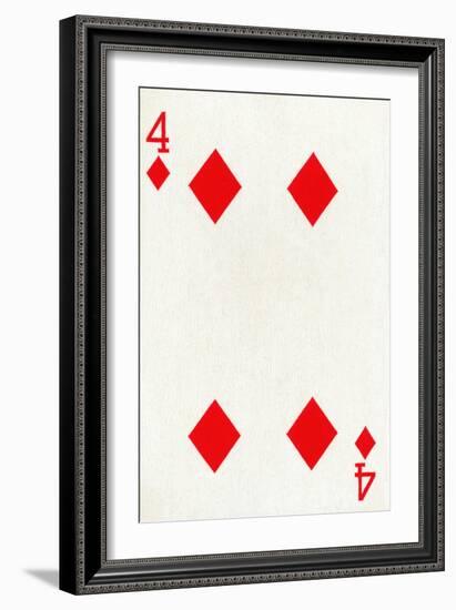 4 of Diamonds from a deck of Goodall & Son Ltd. playing cards, c1940-Unknown-Framed Giclee Print