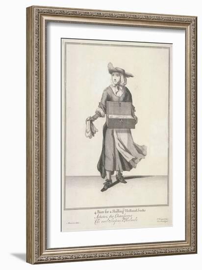 4 Paire for a Shilling Holland Socks, Cries of London-Pierce Tempest-Framed Giclee Print