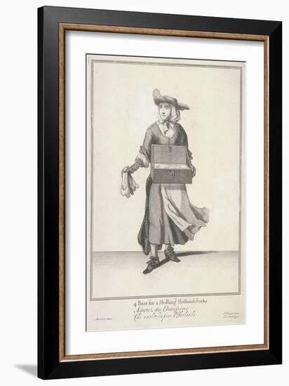 4 Paire for a Shilling Holland Socks, Cries of London-Pierce Tempest-Framed Giclee Print