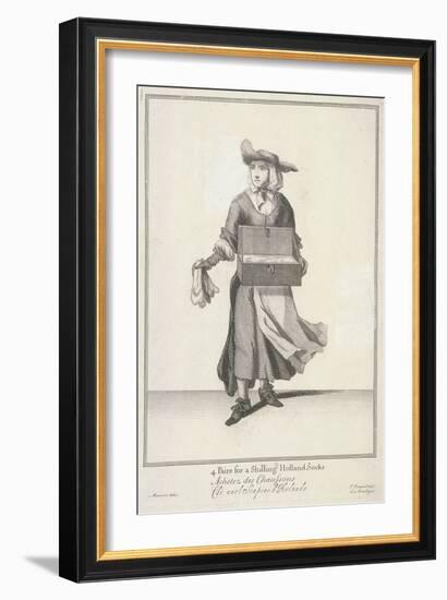 4 Paire for a Shilling Holland Socks, Cries of London-Pierce Tempest-Framed Giclee Print